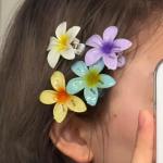 5pcs Colorful Flower Hair Clips
